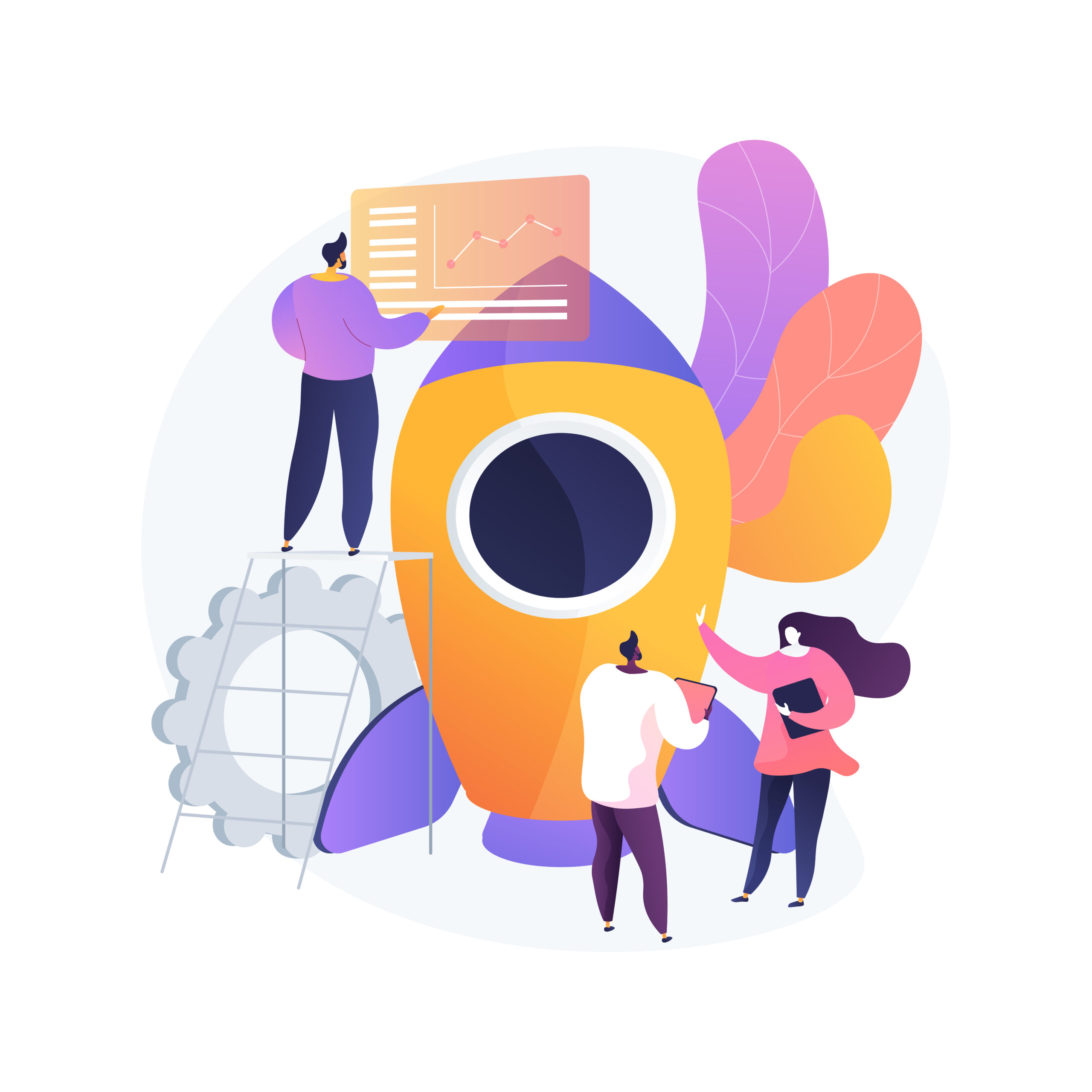 Workflow process abstract concept vector illustration.