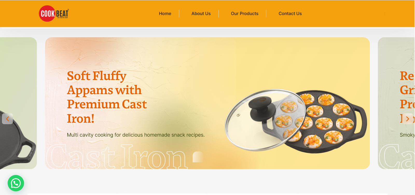 Cookbeat Homepage Screenshot